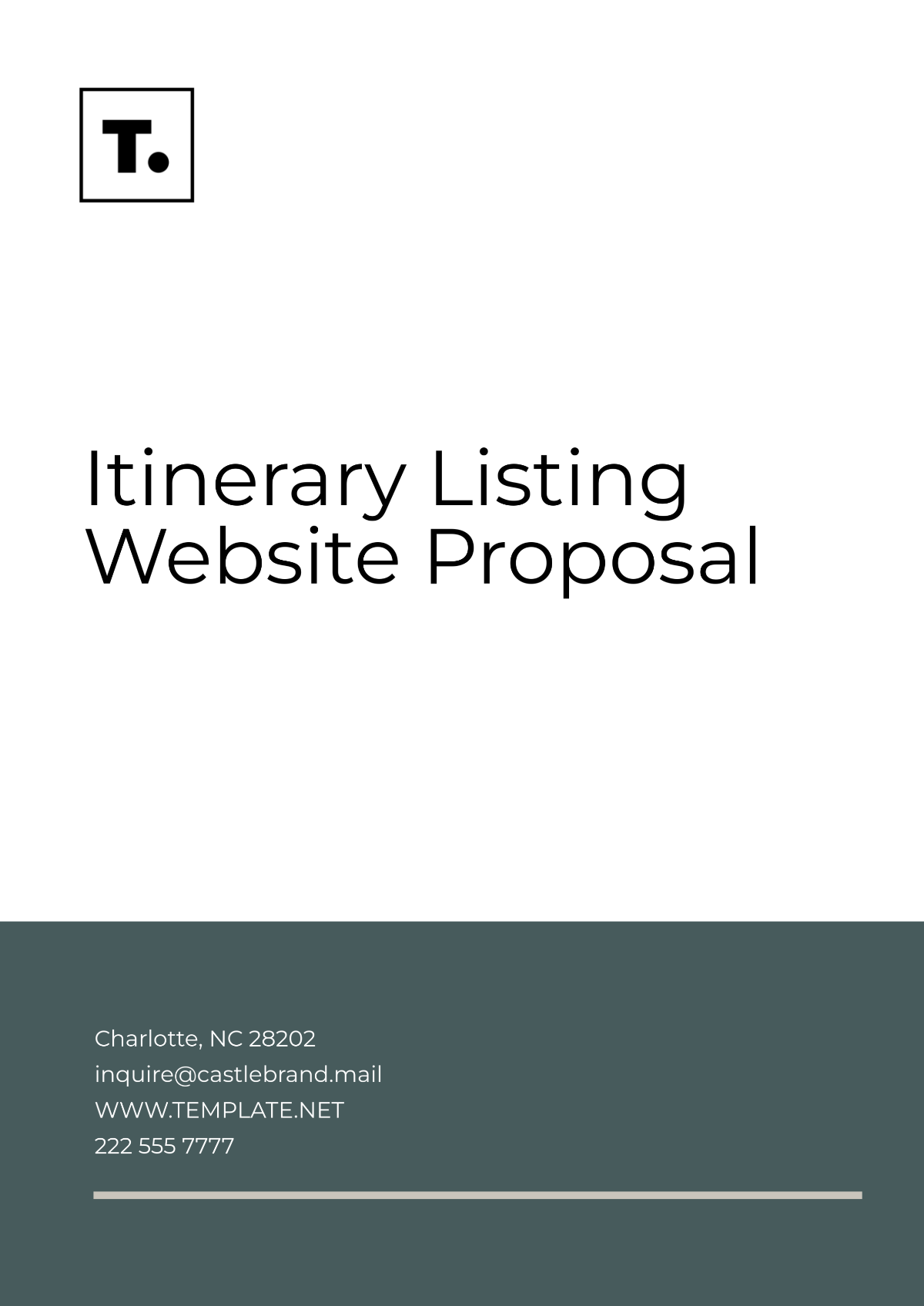 Itinerary Listing Website Proposal Template - Edit Online & Download