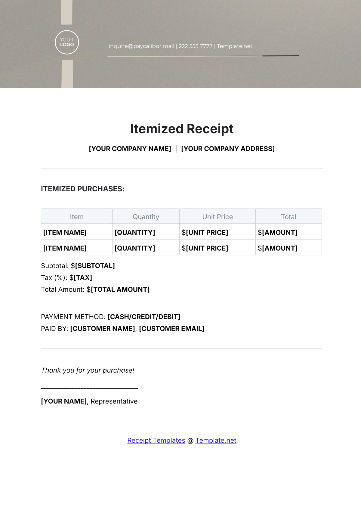 Free Payment Receipt Template Edit Online Download Template Free Payment Receipt Template Edit Online Download Template