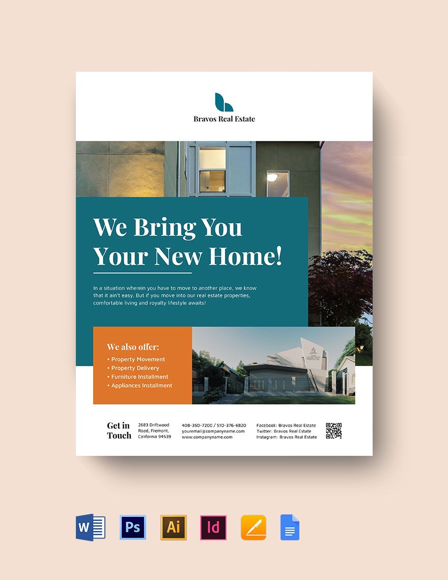 Relocation Real Estate Flyer Template