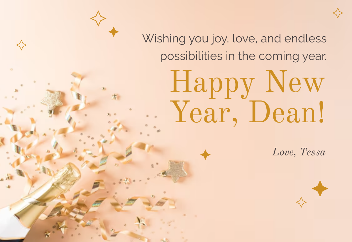 Free Personalized New Year Card Template - Edit Online & Download