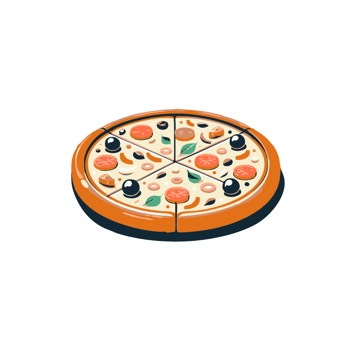 Free Modern Pizza Clipart Template - Edit Online & Download