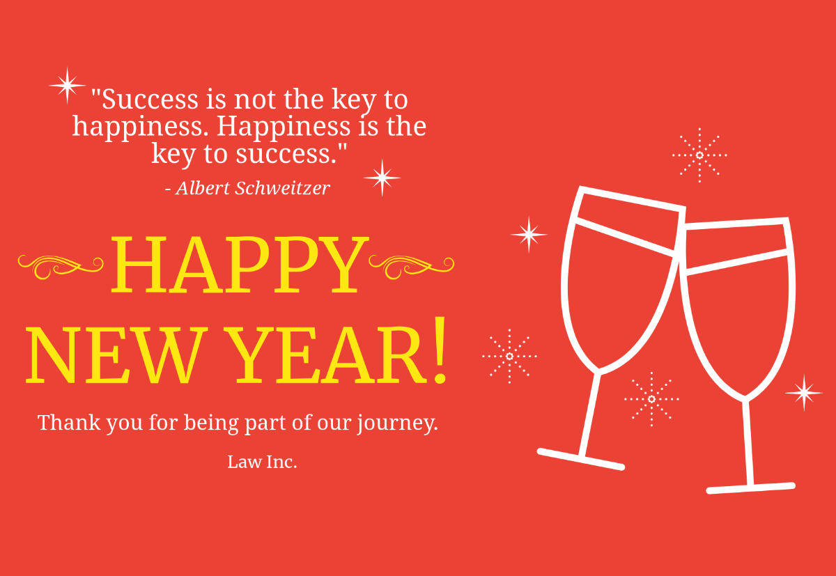 Free Business New Year Card Template - Edit Online & Download