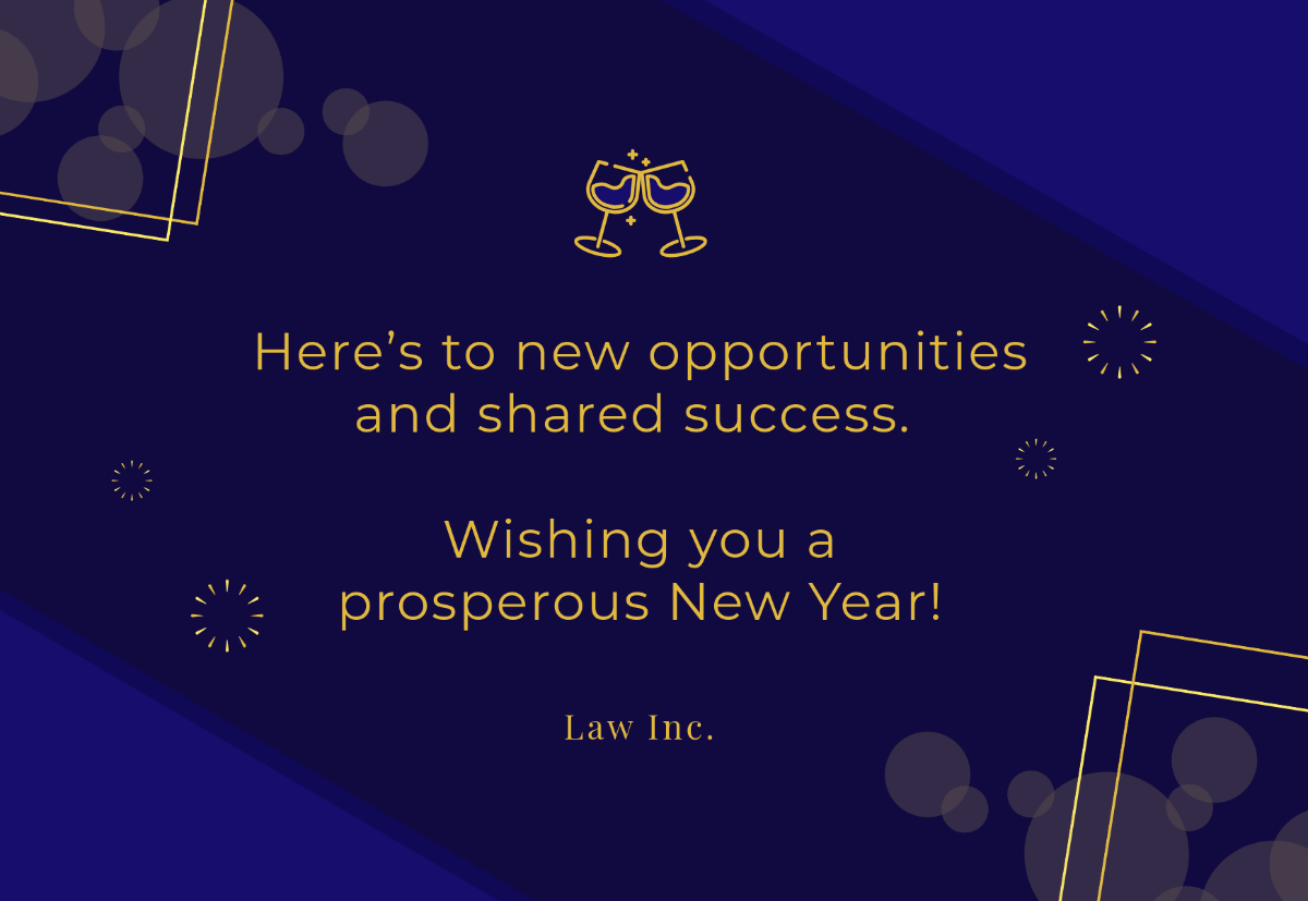 Free Corporate New Year Card Template - Edit Online & Download