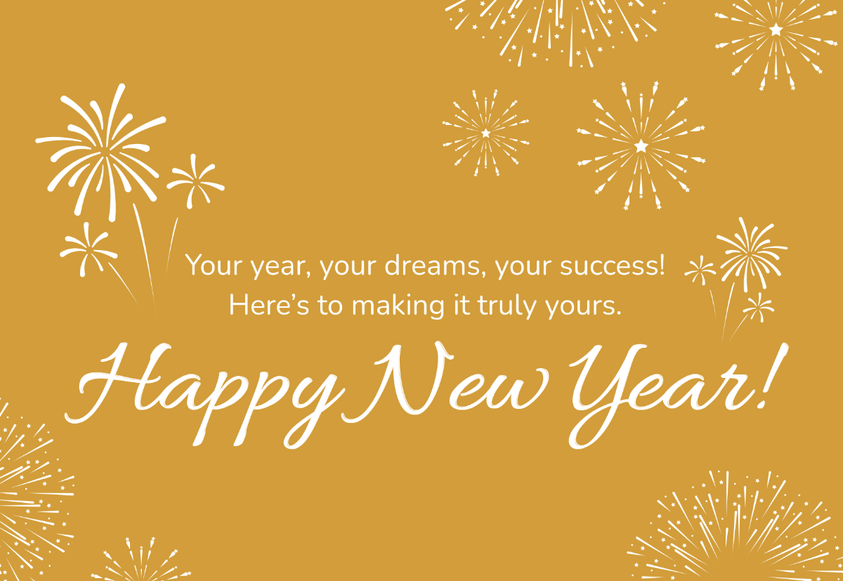 Free Custom New Year Card Template - Edit Online & Download