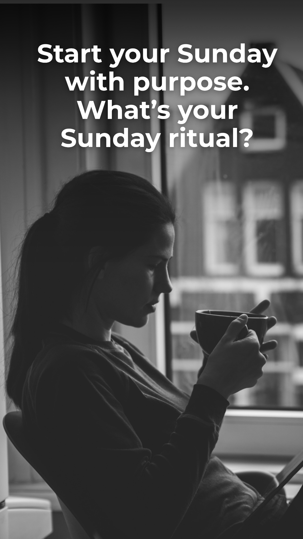 Free White and Black Sunday Morning Instagram Story Template - Edit Online & Download