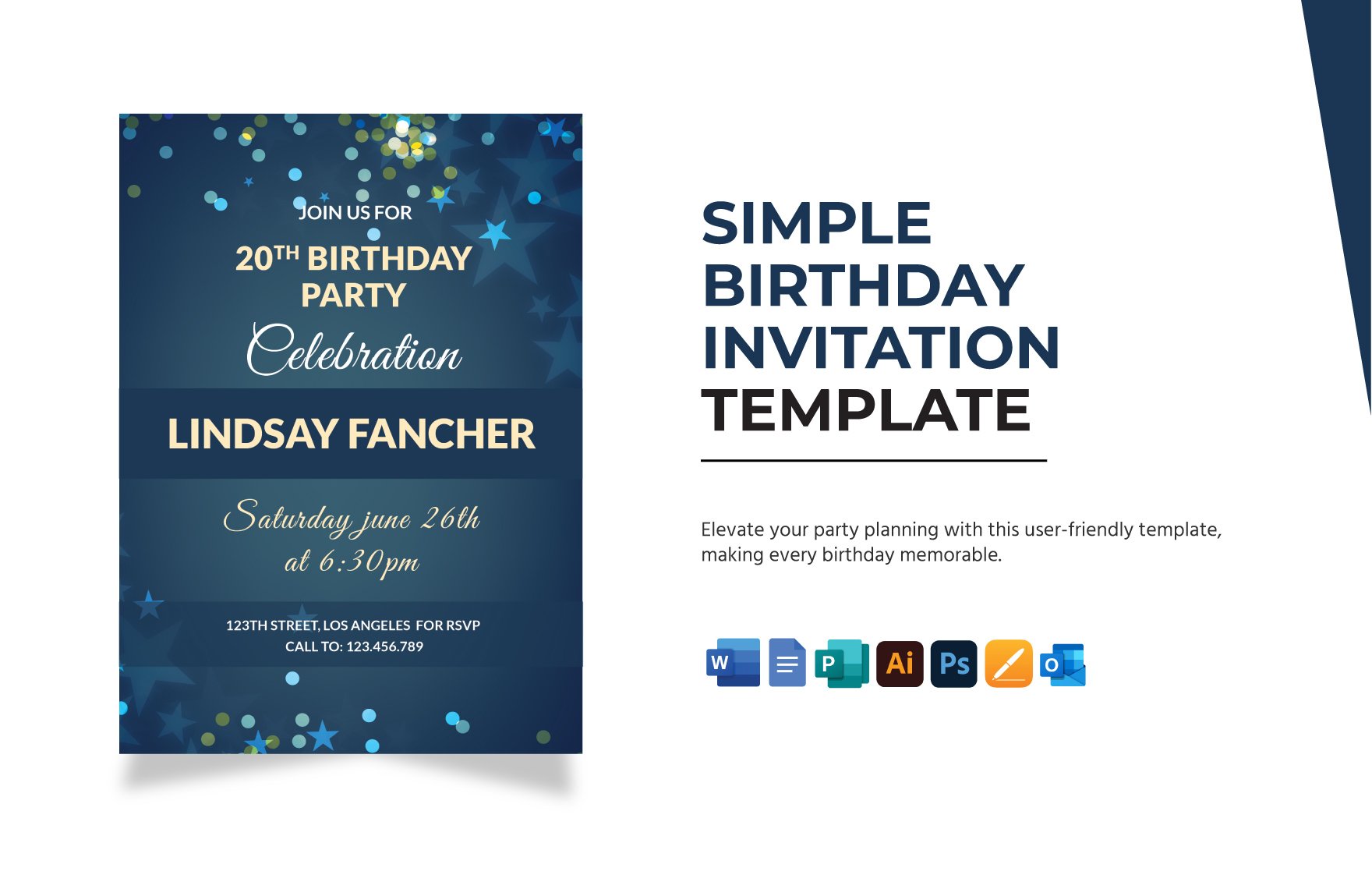 Simple Birthday Invitation Template