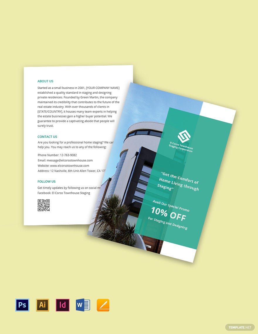 Bi Fold House Staging Brochure Template Download In Word Google Docs