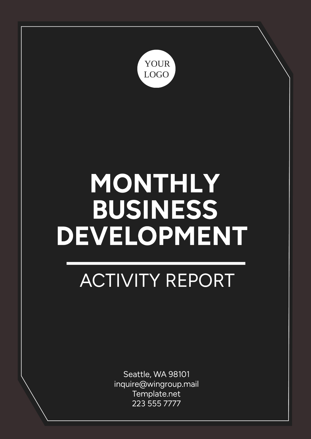 Monthly Business Development Activity Report Template - Edit Online & Download