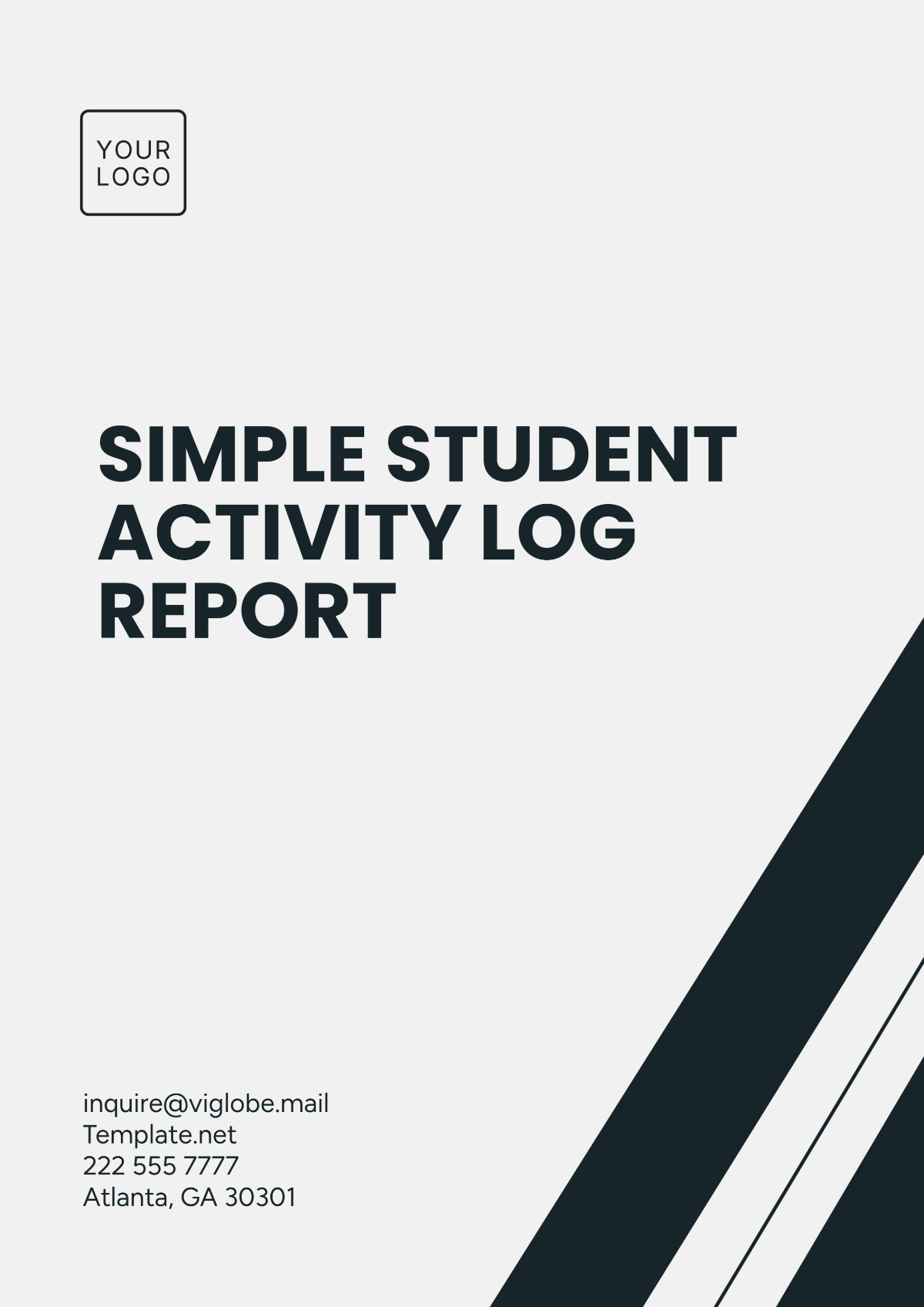 Simple Student Activity Log Report Template - Edit Online & Download