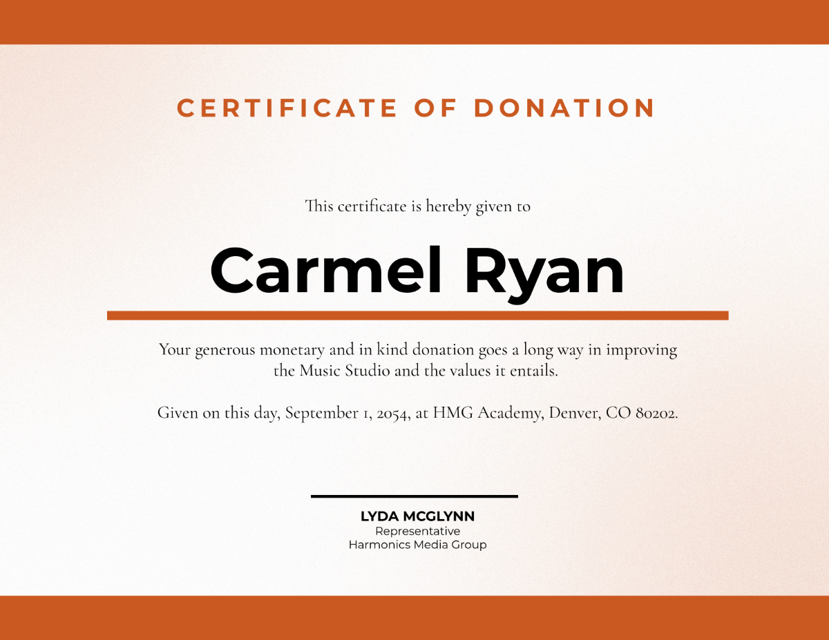 Editable Donation Certificate Template - Edit Online & Download