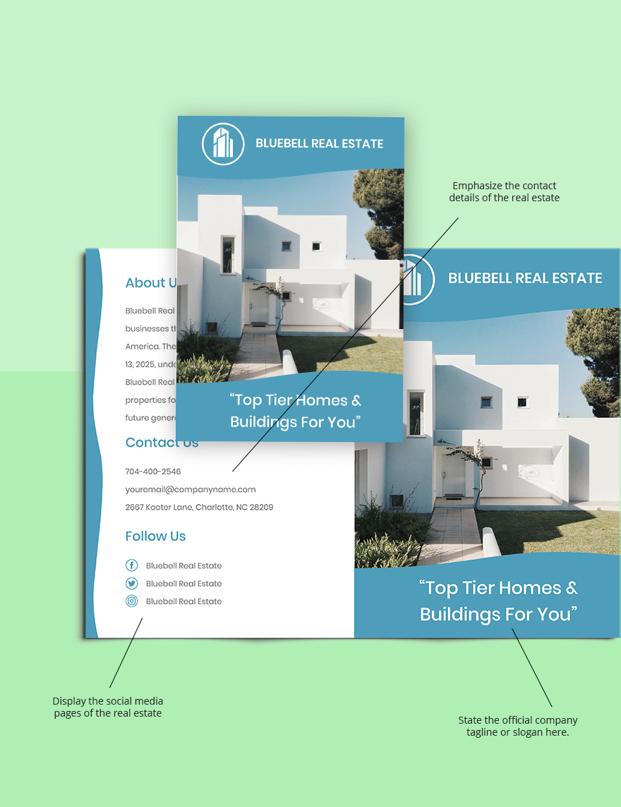 Bi-Fold Real Estate Buyers Guide Brochure Template