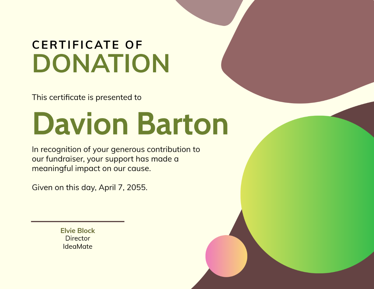 Free Printable Donation Certificate Templates to Customize Online