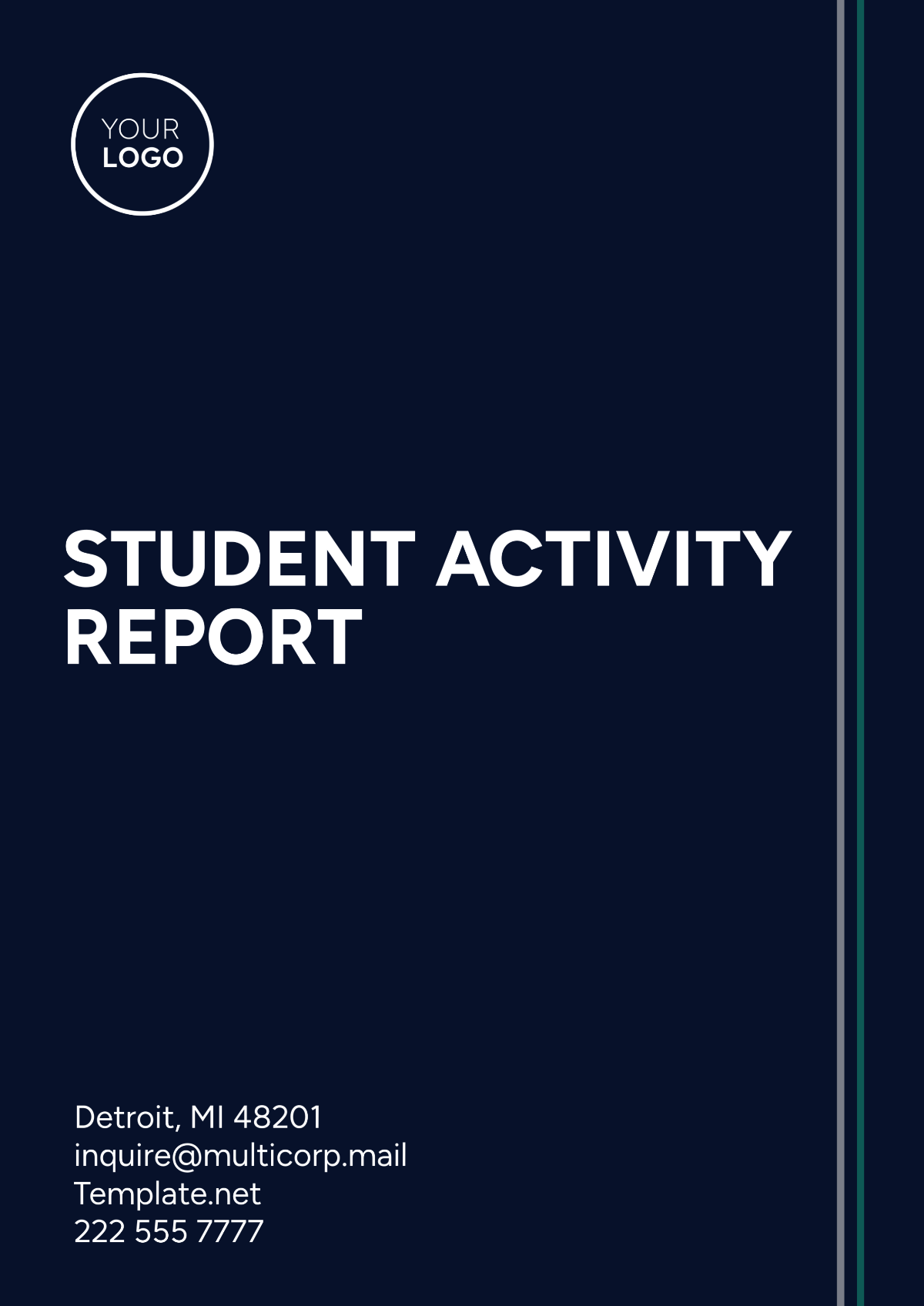 Student Activity Report Template - Edit Online & Download