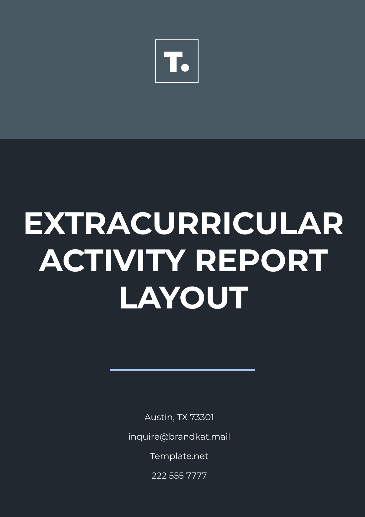 Extracurricular Activity Report Layout Template - Edit Online & Download