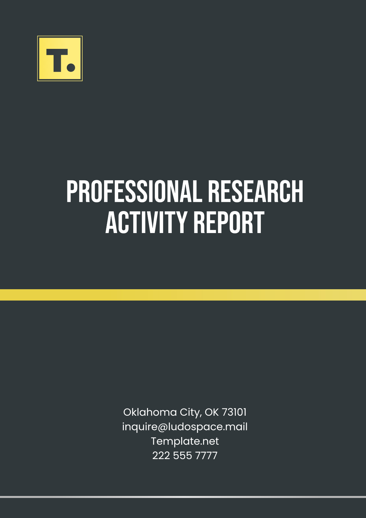 Free Professional Research Activity Report Template to Edit Online