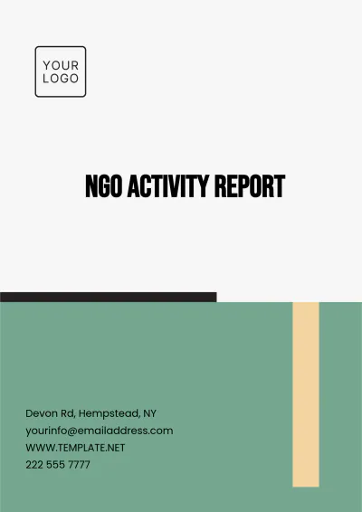 Free NGO Activity Report Template to Edit Online