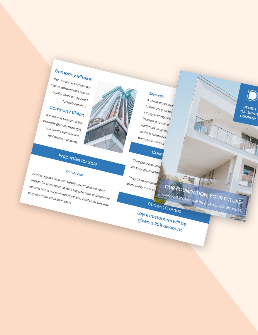 Real Estate and Property Sell Brochure Format