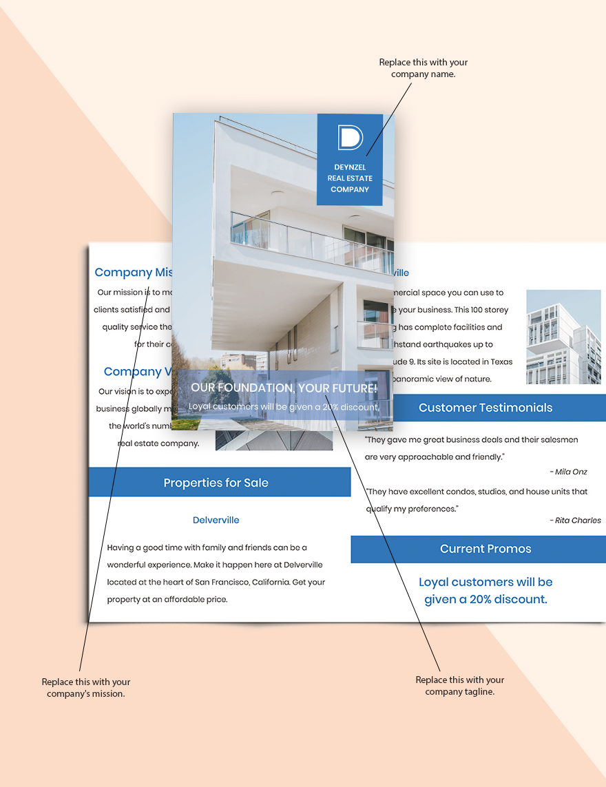 Real Estate and Property Sell Brochure Sample