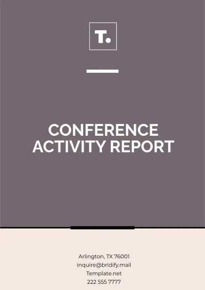 Free Conference Activity Report Template to Edit Online