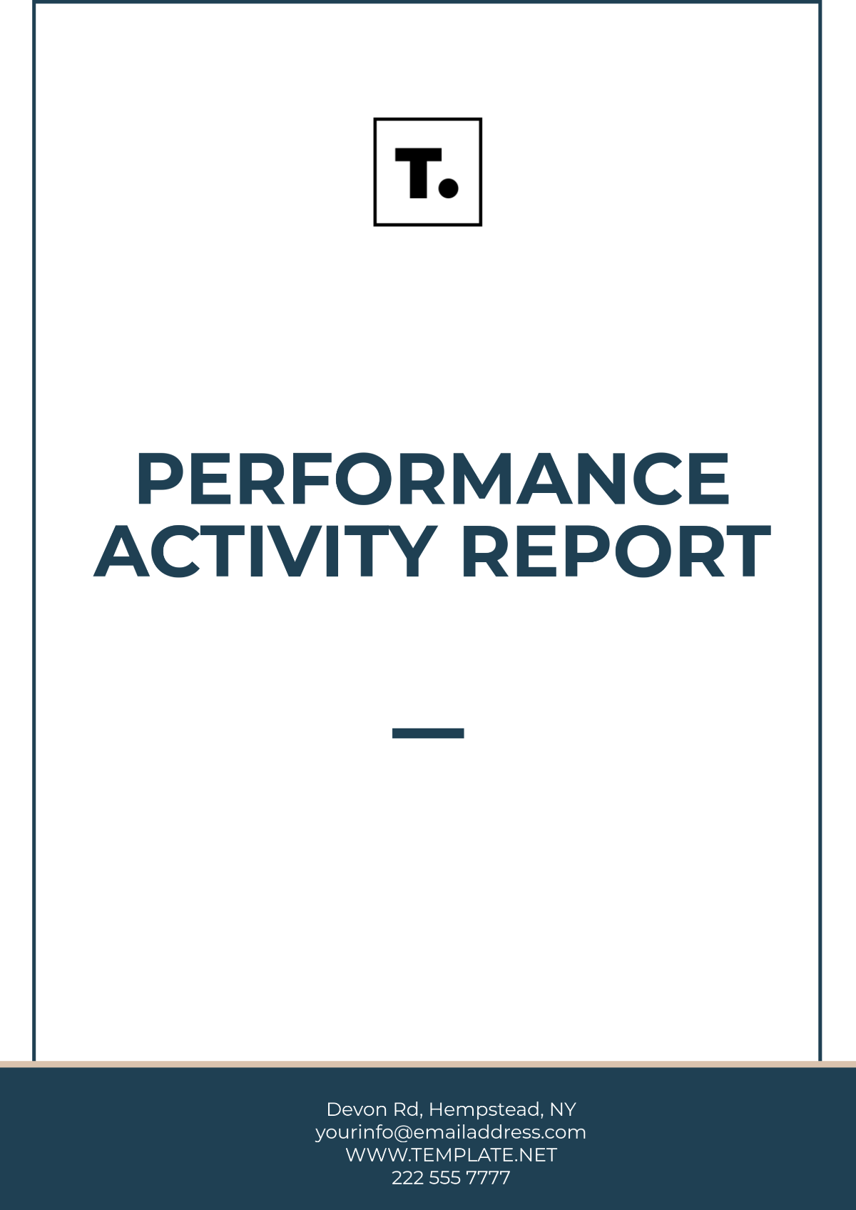 Performance Activity Report Template - Edit Online & Download