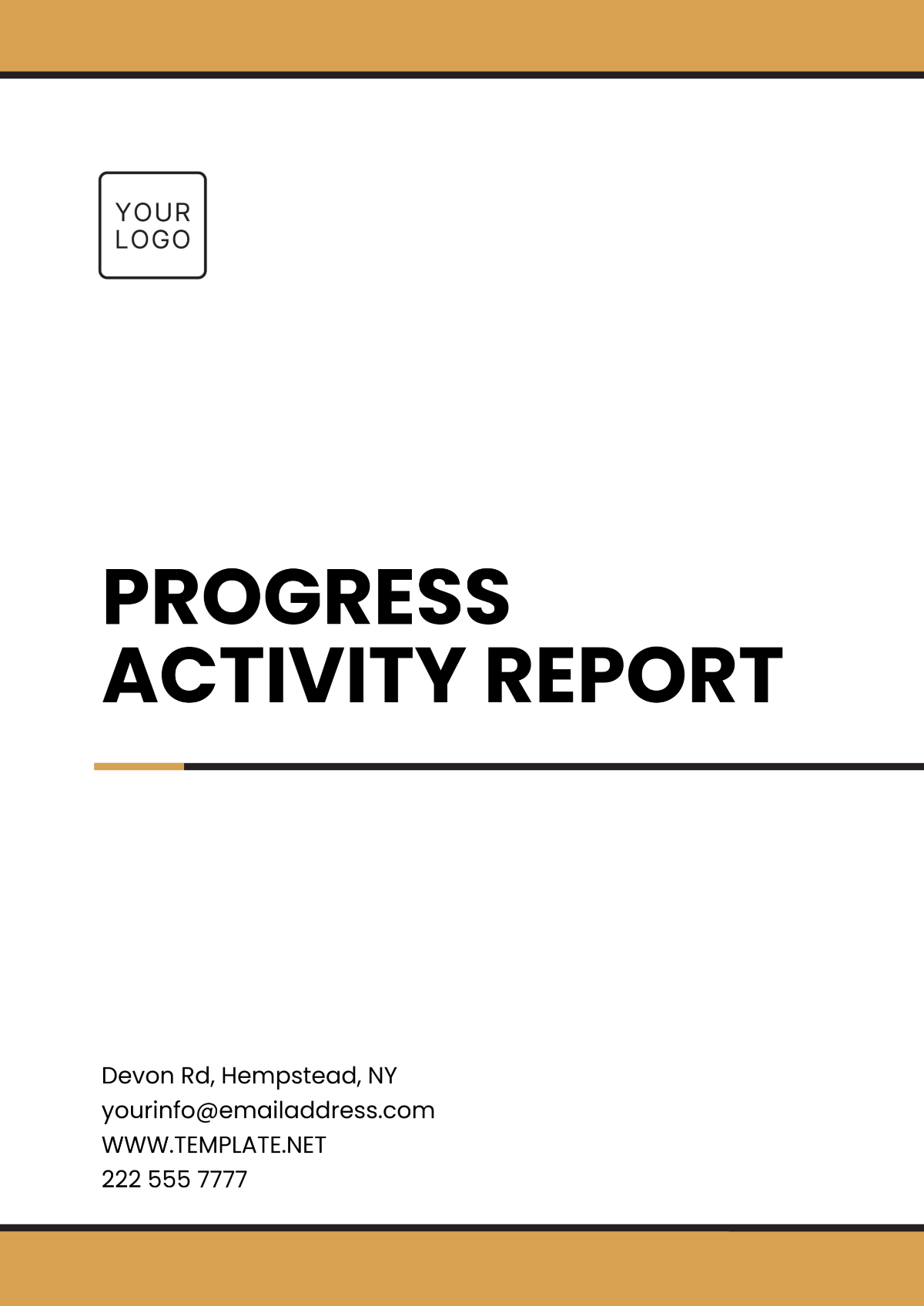 Progress Activity Report Template - Edit Online & Download