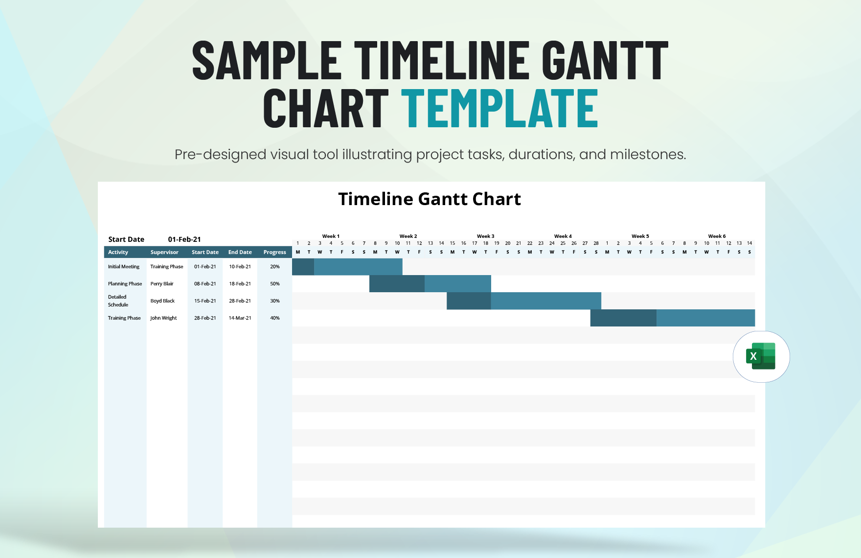 Gantt Chart Project Timeline Template Excel Infoupdate