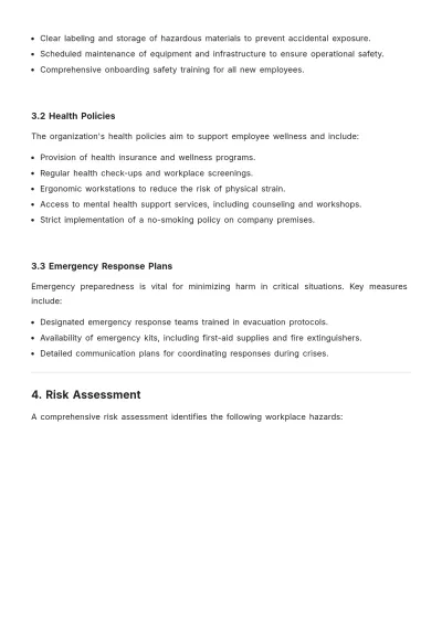 Free Healthy and Safety Report Template to Edit Online
