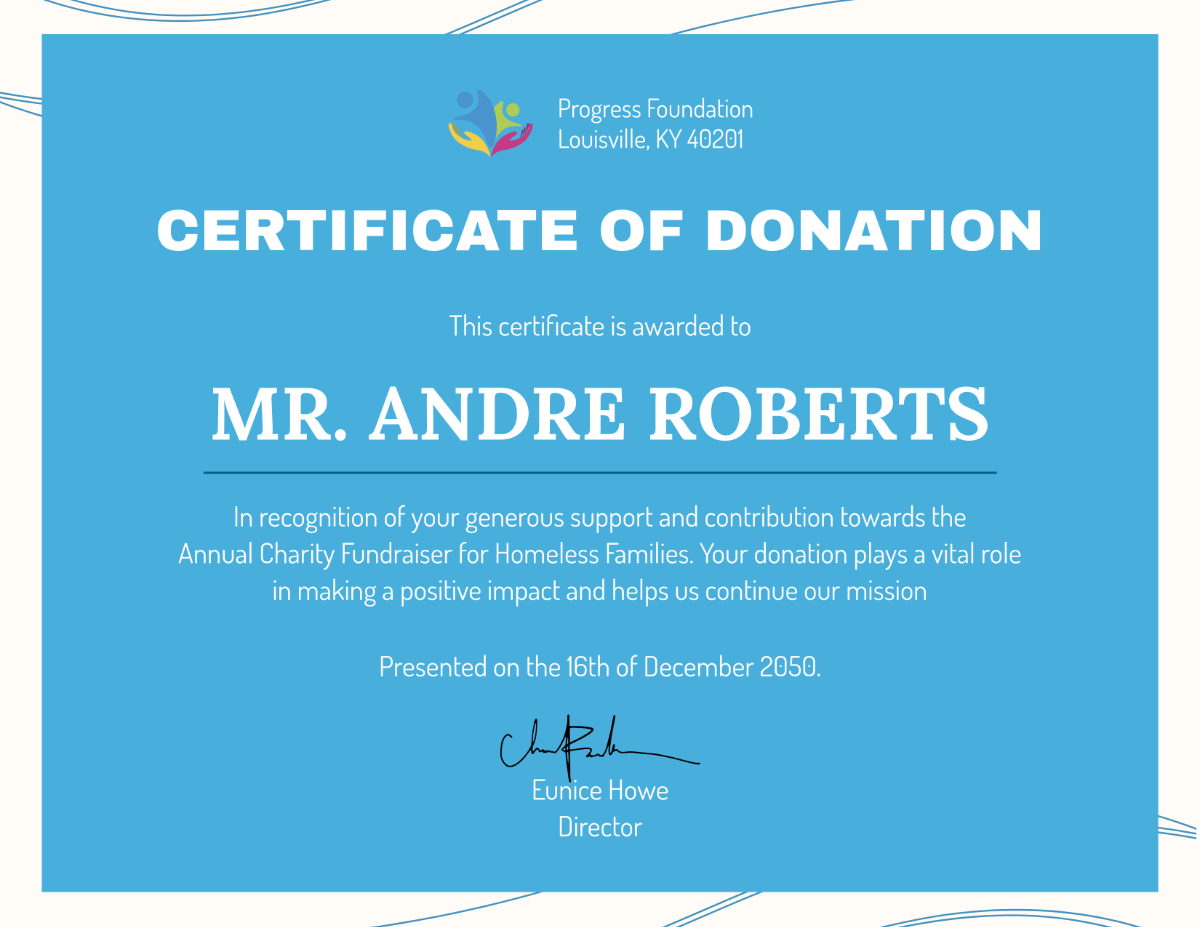 Donation Certificate for Sponsors Template - Edit Online & Download