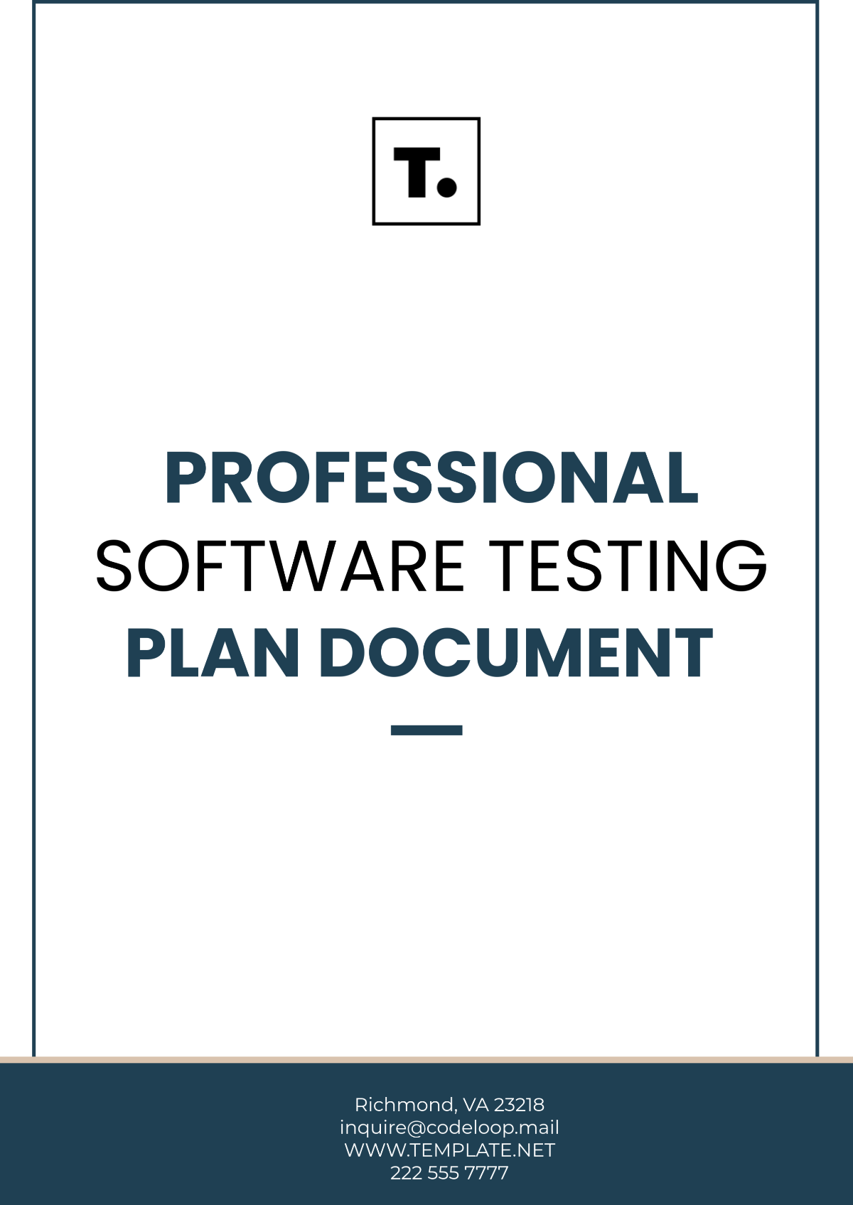 Professional Software Testing Plan Document Template - Edit Online & Download