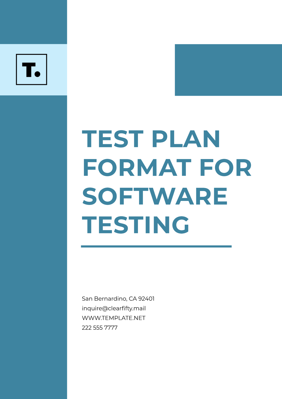 Test Plan Format for Software Testing Template - Edit Online & Download