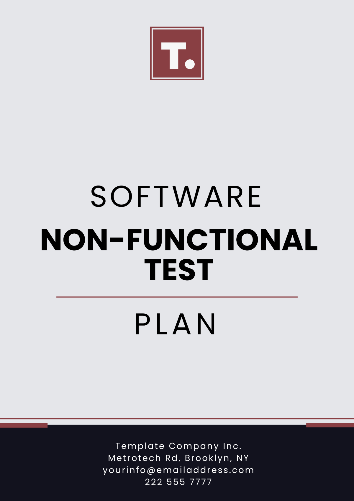 Software Non-Functional Test Plan Template - Edit Online & Download