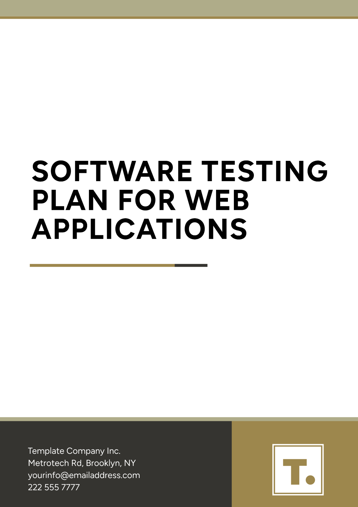 Software Testing Plan for Web Applications Template - Edit Online & Download