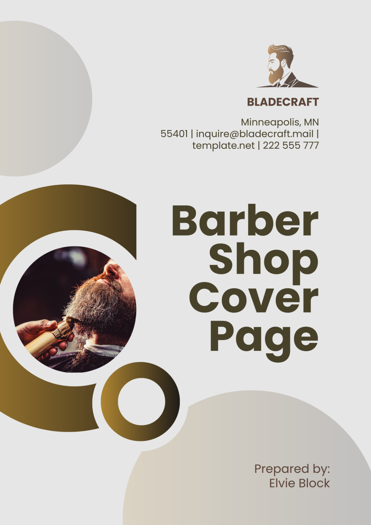 Barber Shop Cover Page Template - Edit Online & Download