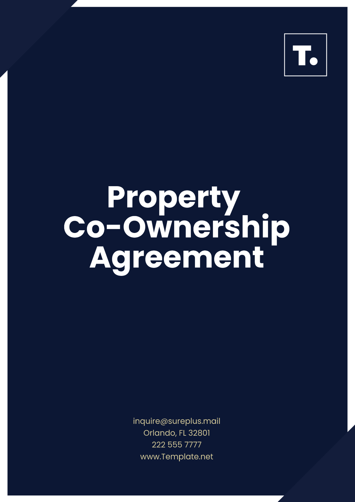 Property Co-Ownership Agreement Template - Edit Online & Download