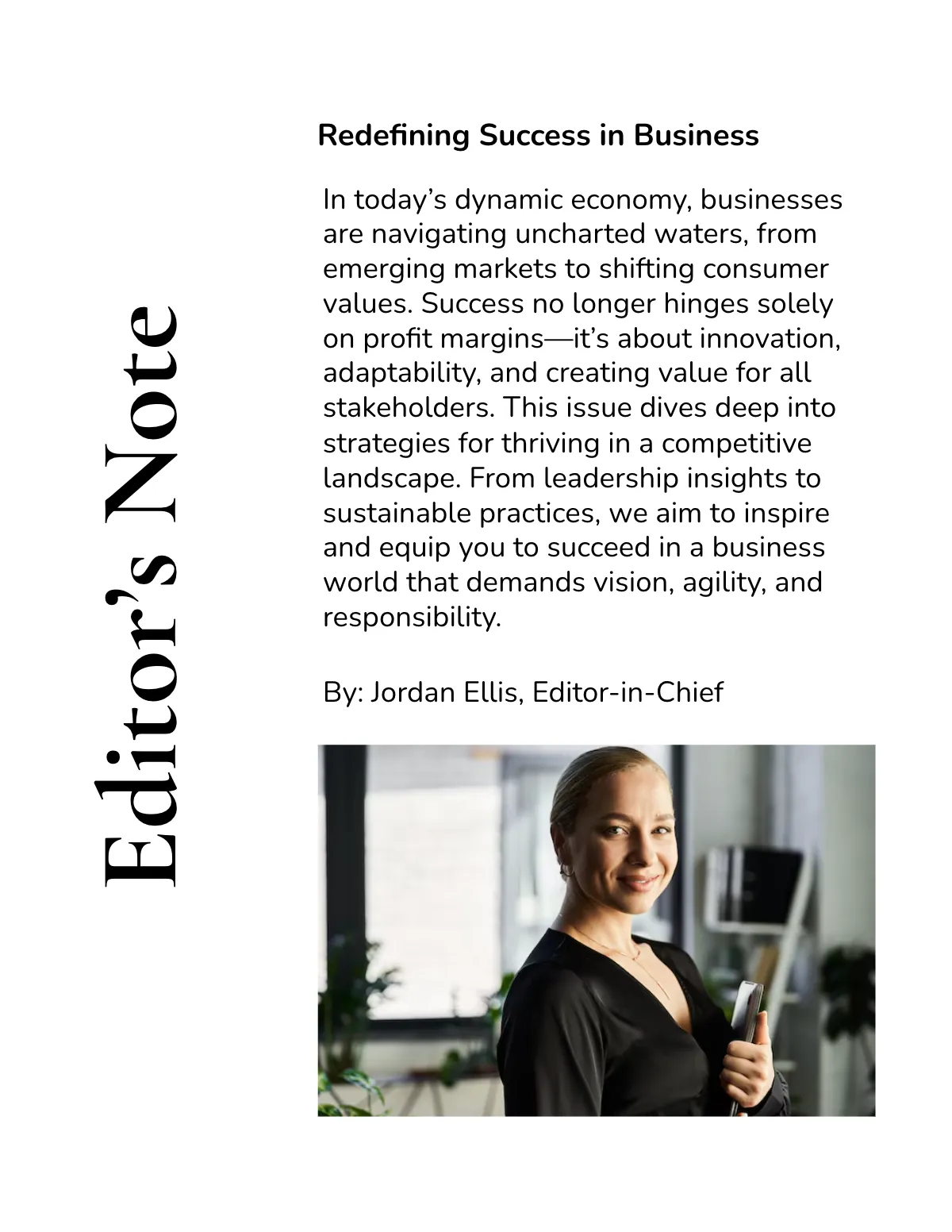 Free Business Magazine Template to Edit Online