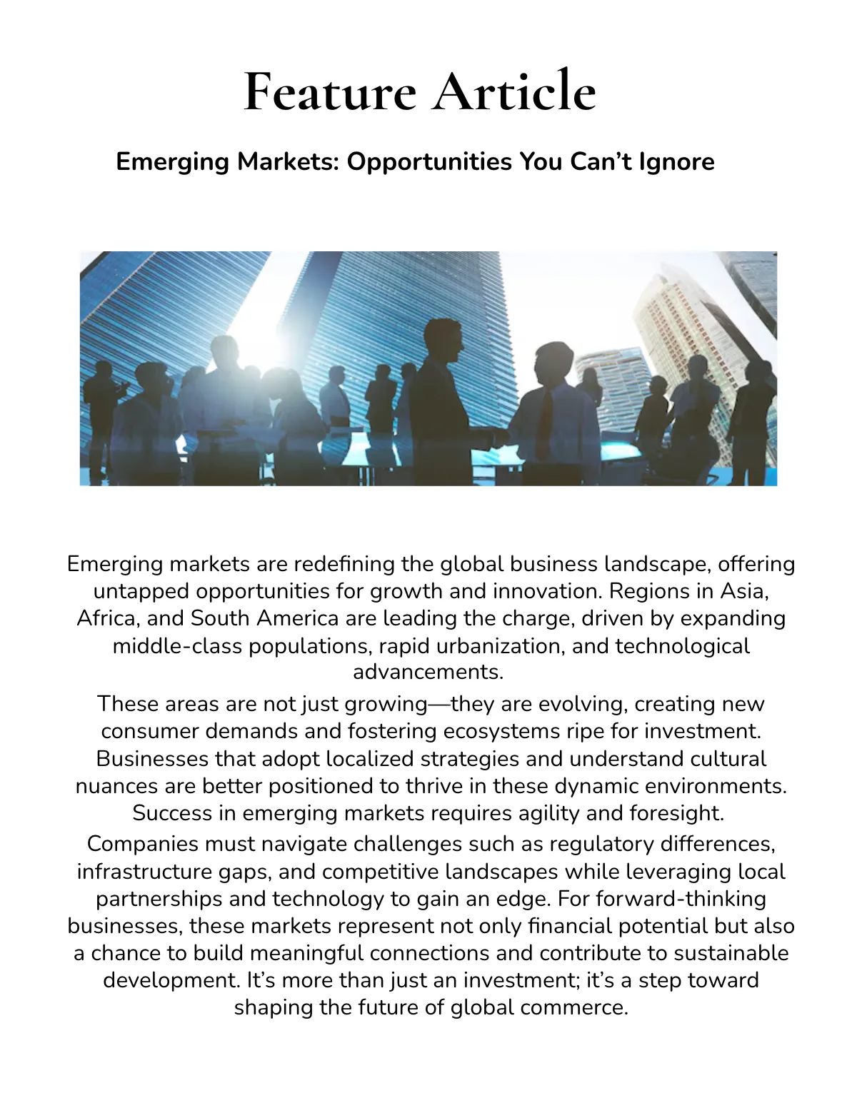 Free Business Magazine Template to Edit Online