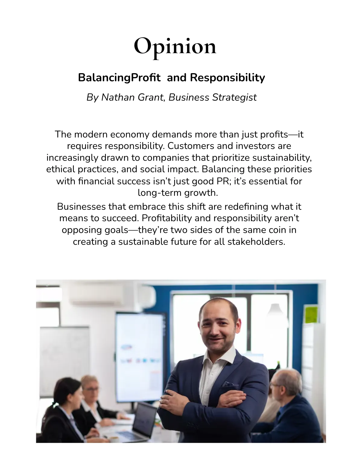 Free Business Magazine Template to Edit Online