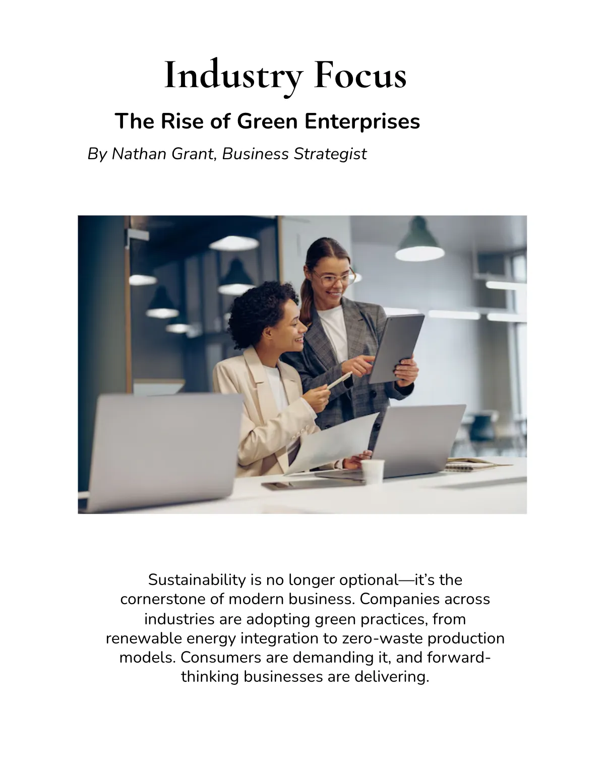 Free Business Magazine Template to Edit Online