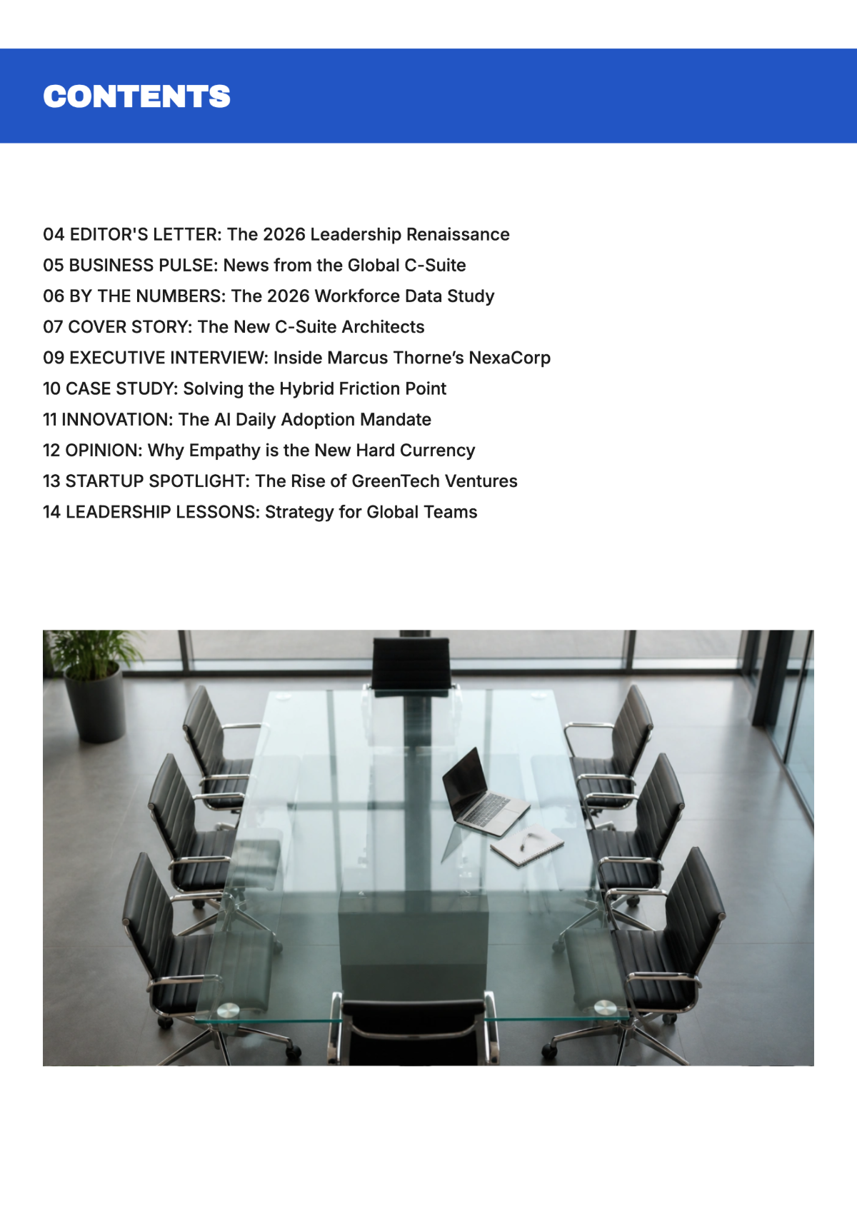 Free Business Magazine Template to Edit Online