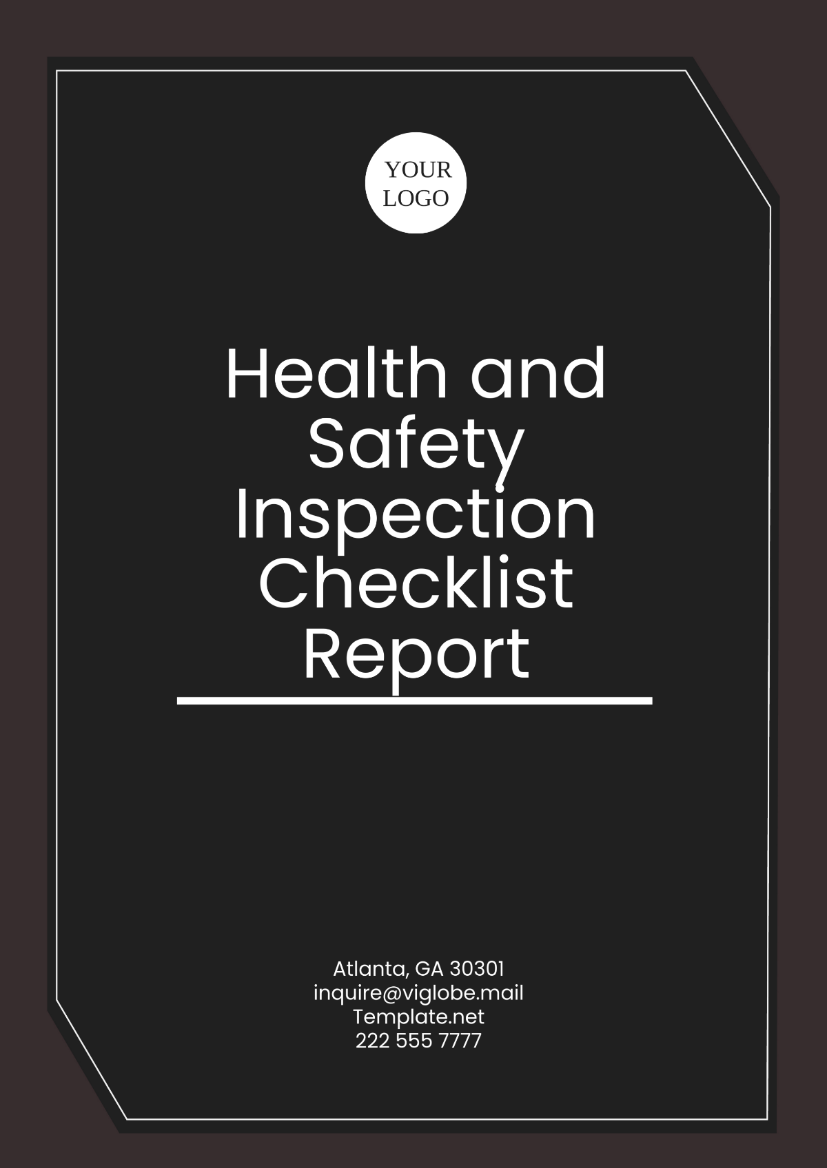 Health and Safety Inspection Checklist Report Template - Edit Online & Download