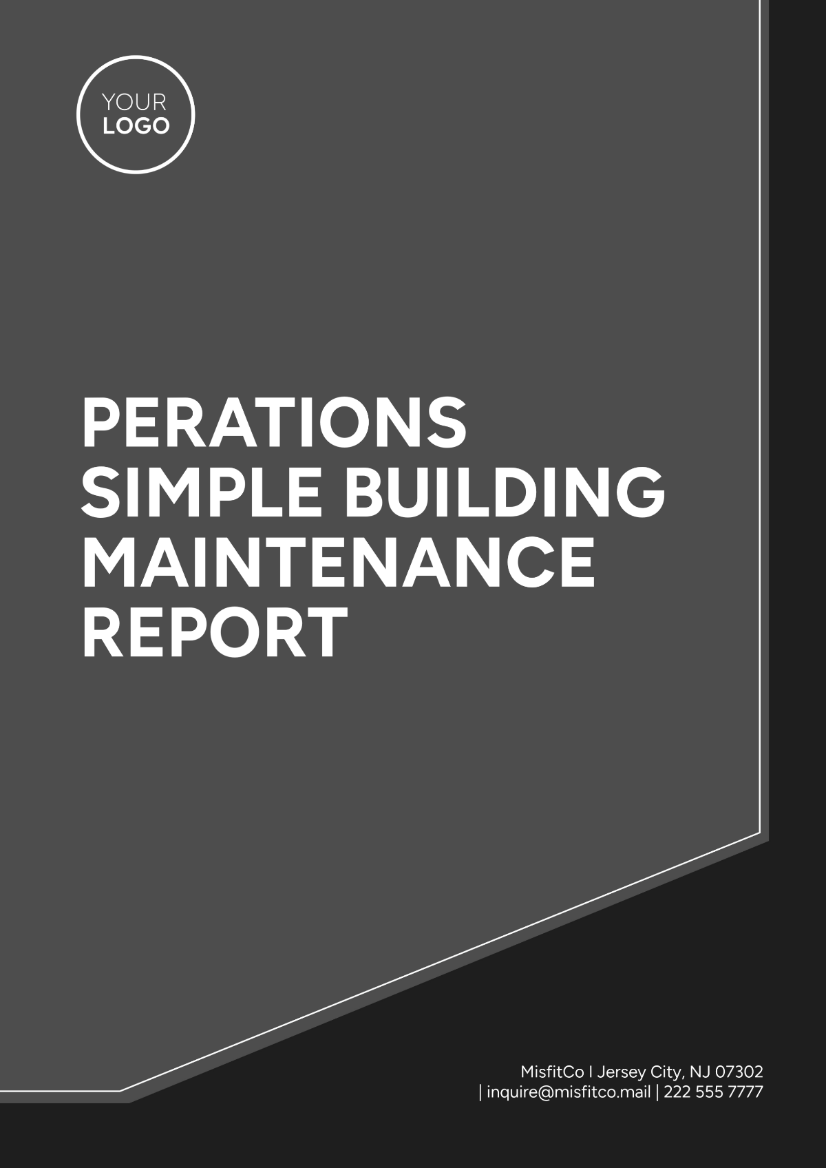 Operations Simple Building Maintenance Report Template - Edit Online & Download