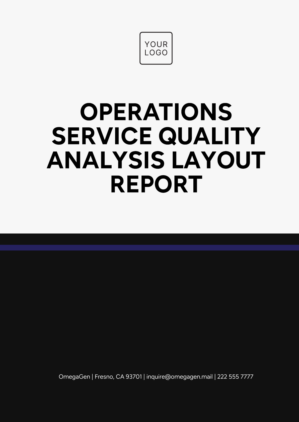 Operations Service Quality Analysis Layout Report Template - Edit Online & Download