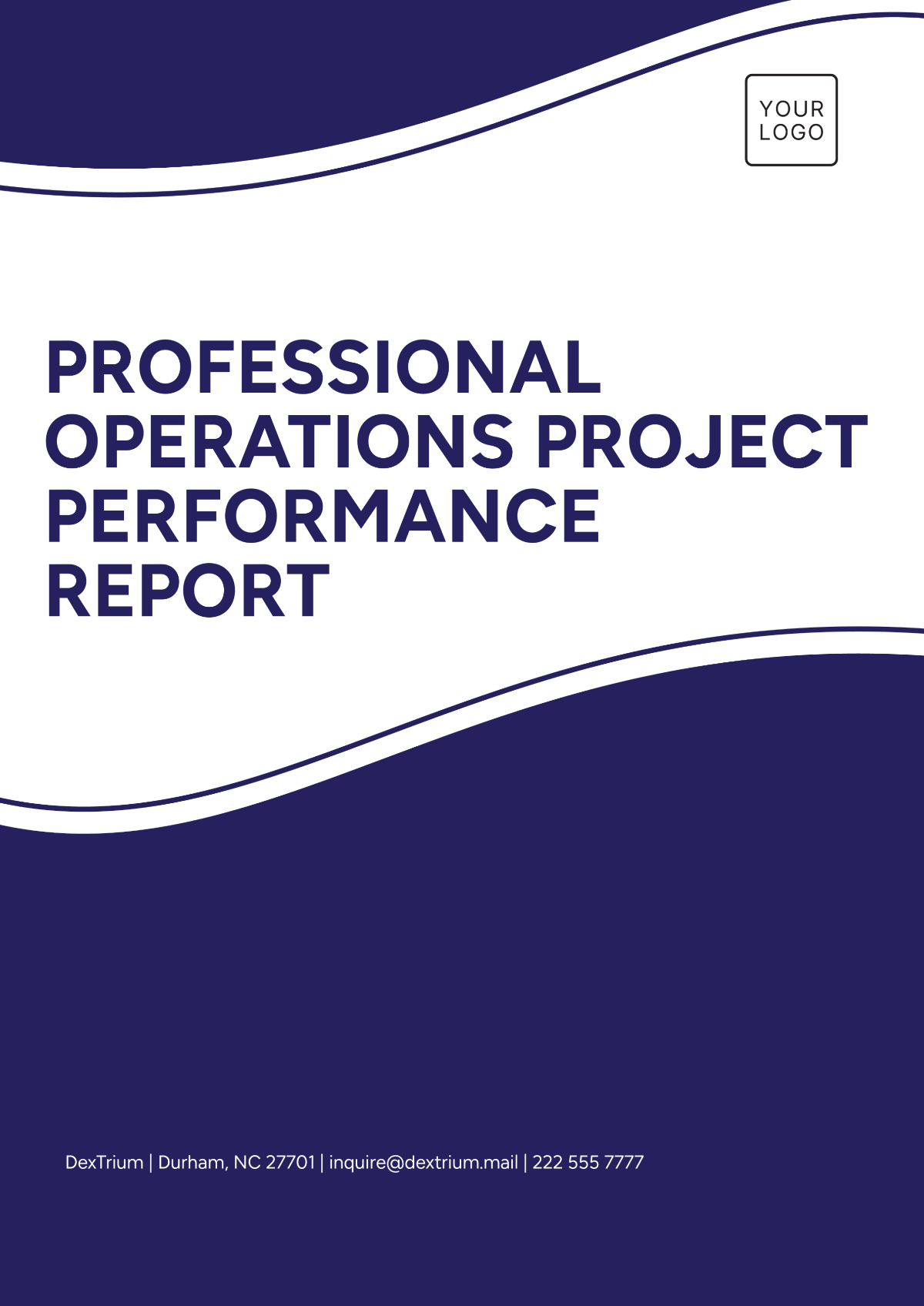 Professional Operations Project Performance Report Template - Edit Online & Download