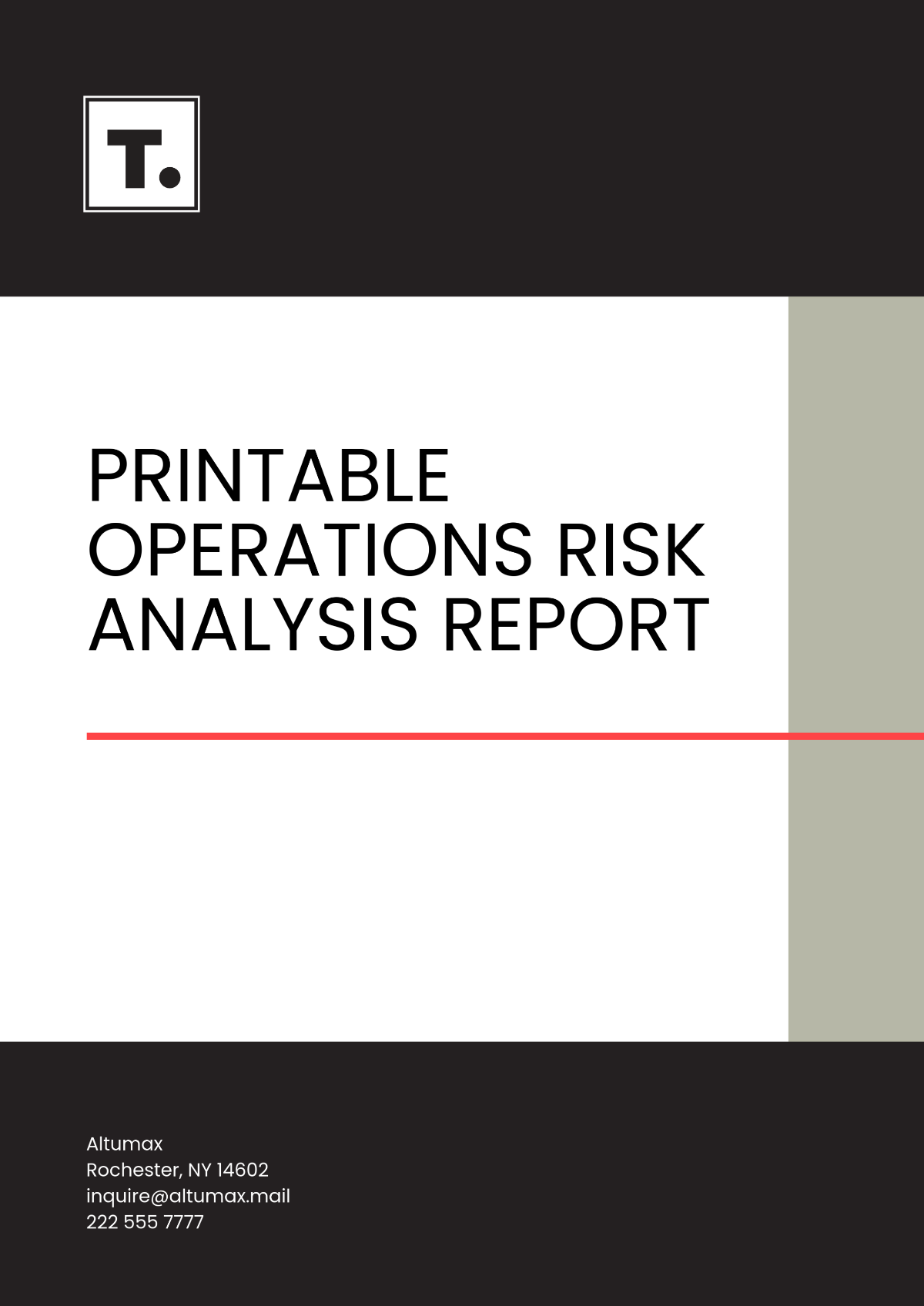 Printable Operations Risk Analysis Report Template - Edit Online & Download