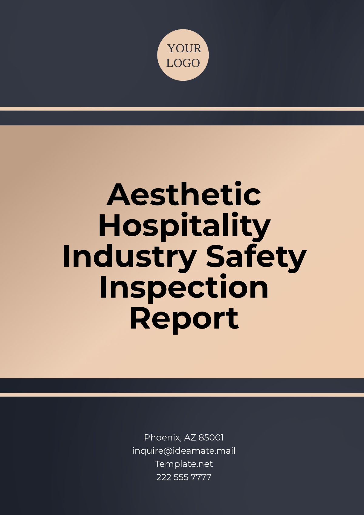 Aesthetic Hospitality Industry Safety Inspection Report Template - Edit Online & Download