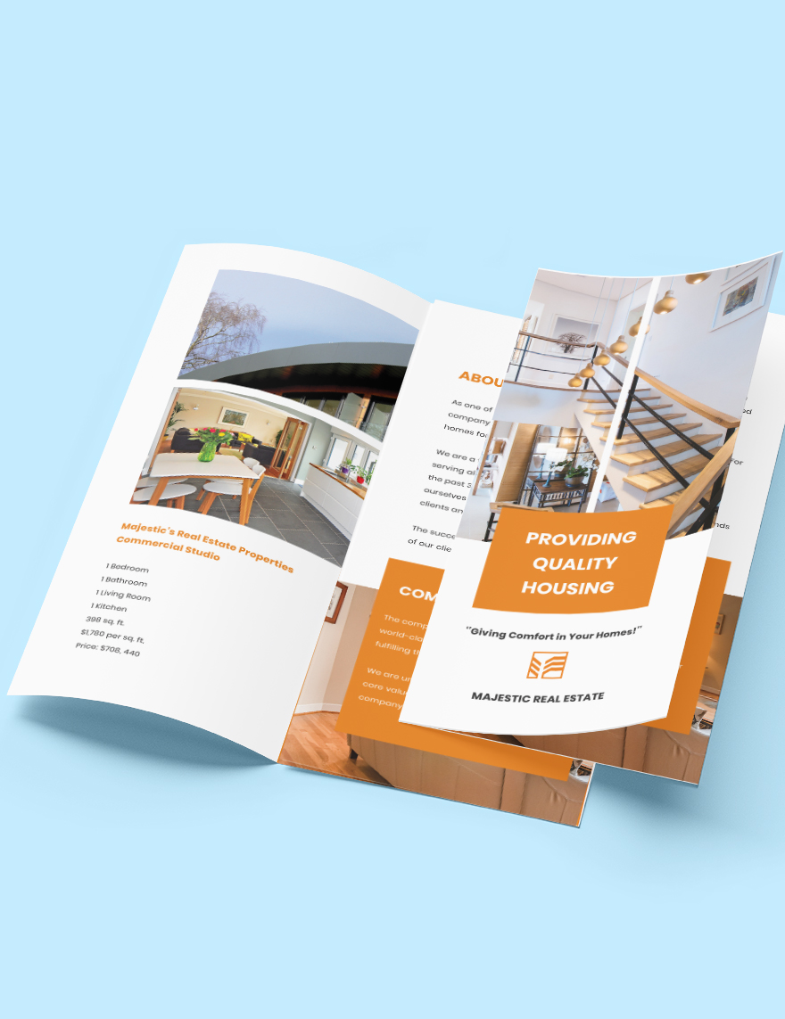 Trifold Real Estate Sales Brochure Format
