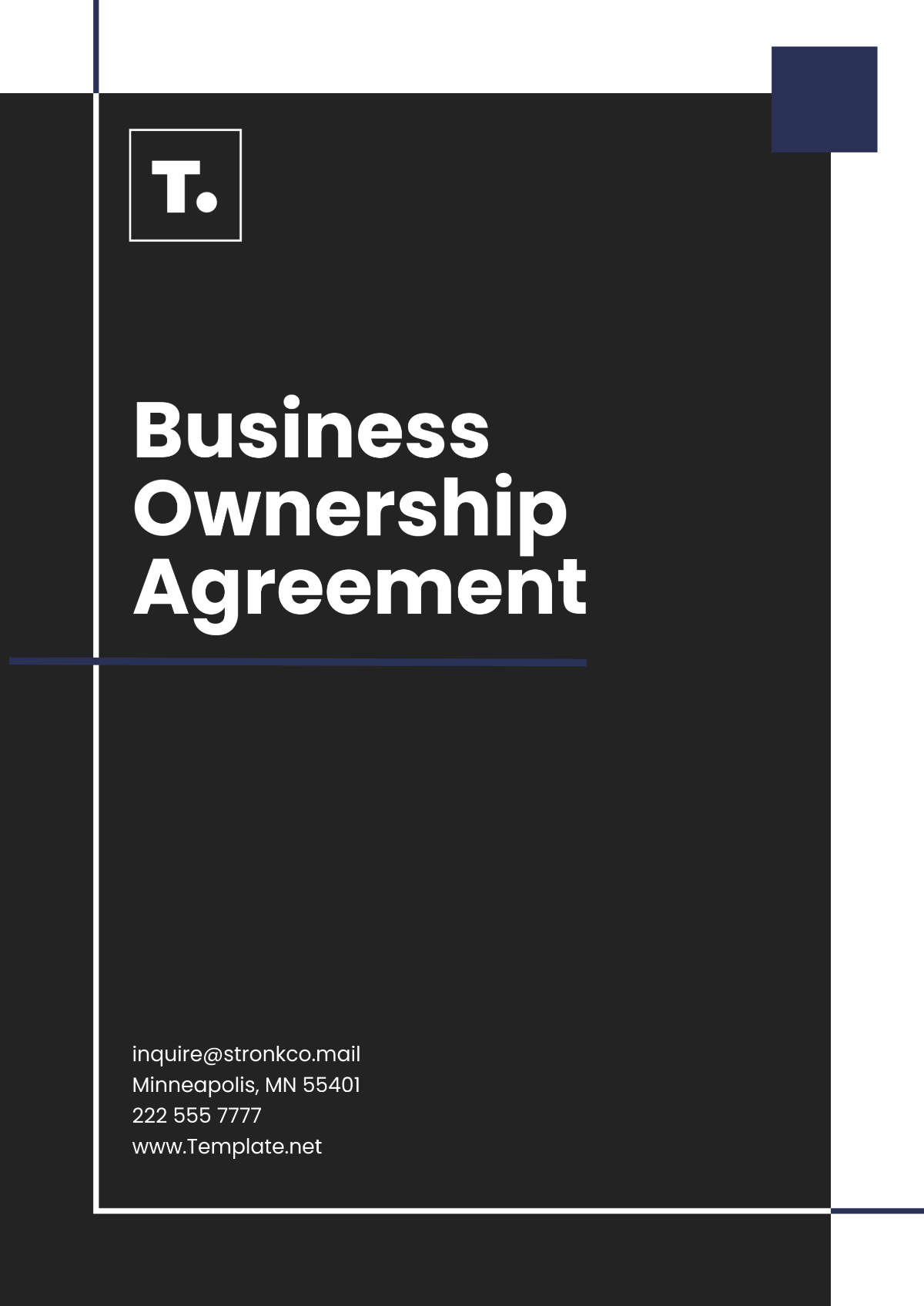 Printable Business Ownership Agreement Template - Edit Online & Download