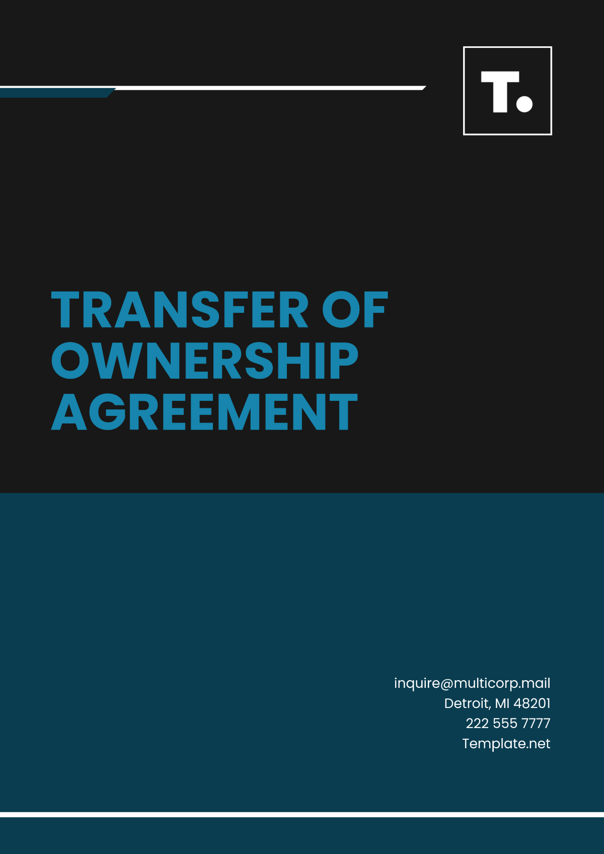 Transfer of Ownership Agreement Template - Edit Online & Download