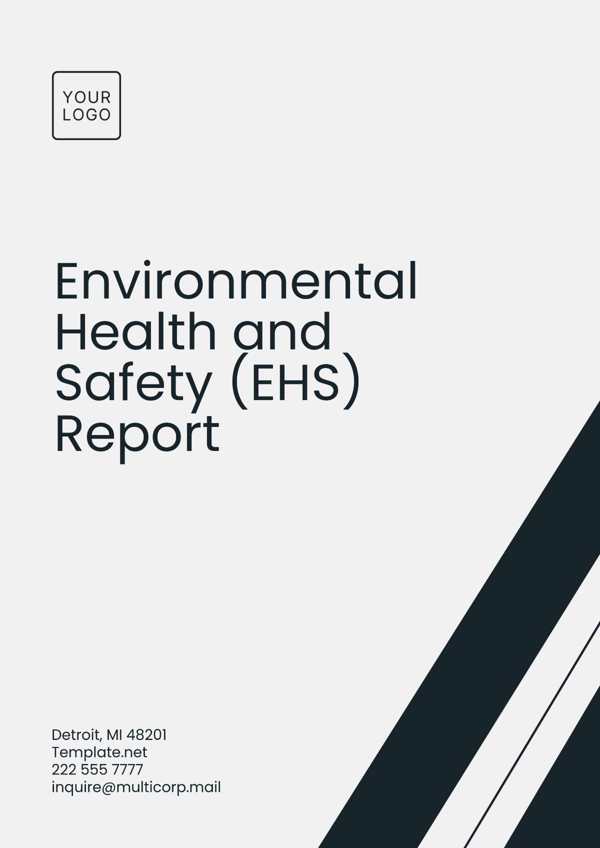 Environmental Health and Safety (EHS) Report Template - Edit Online & Download