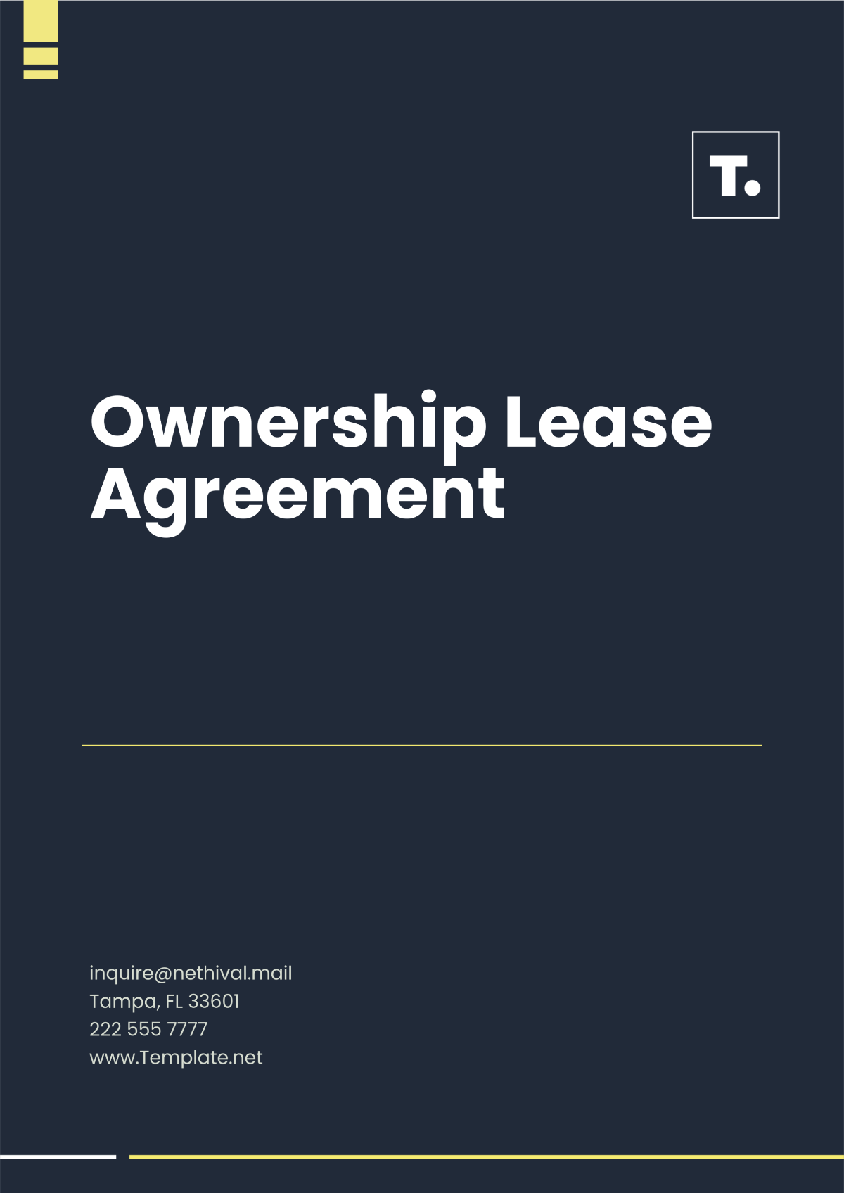 Ownership Lease Agreement Template - Edit Online & Download